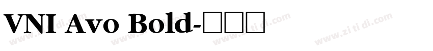 VNI Avo Bold字体转换